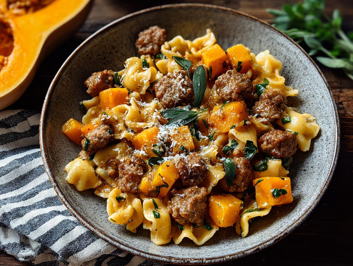 Autumn Sausage Pasta Squash