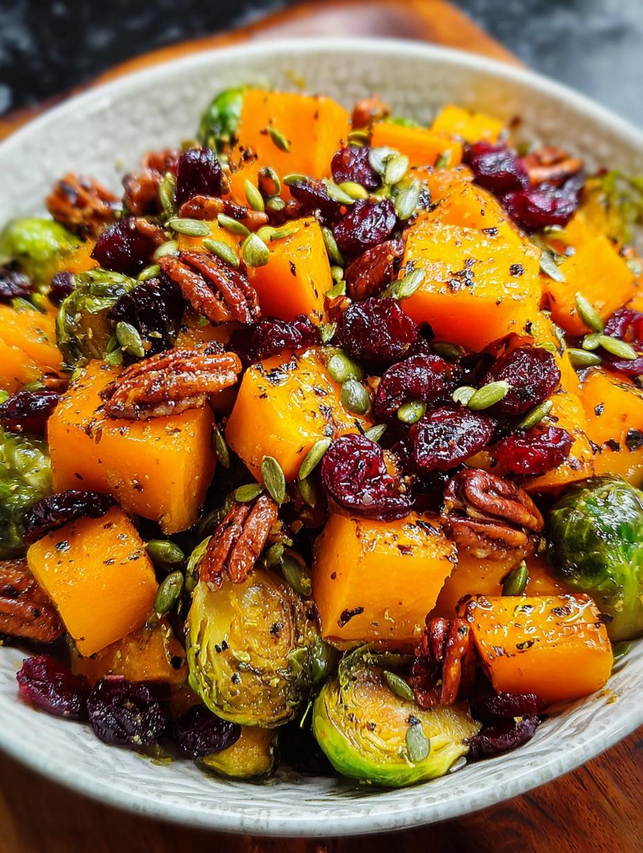 Butternut Squash Brussels Sprouts: Amazing Fall Dish - Ingredients laid out for the butternut squash and Brussels sprouts salad