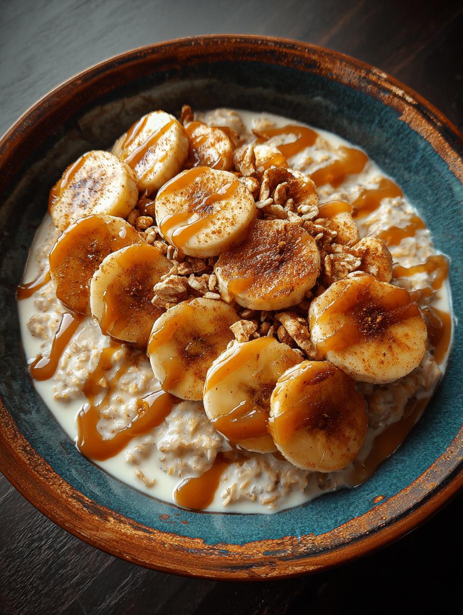 Caramel Banana Oatmeal: 10 Minute Decadent Breakfast - Caramel Banana Oatmeal - additional detail