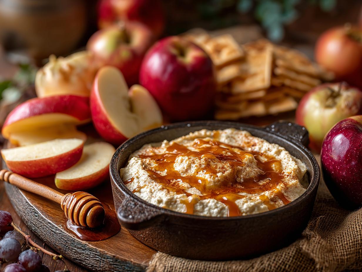 Amazing Caramel Cream Cheese Apple Dip 2 Ways - Caramel Cream Cheese Apple - additional detail