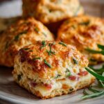 Cheddar Ham Protein Biscuits