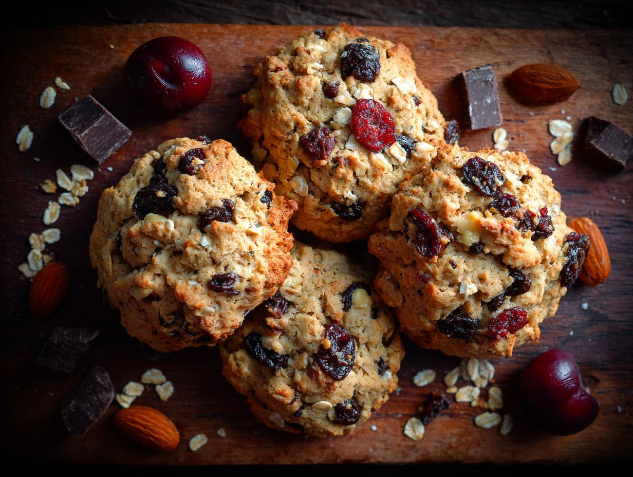 Easy Cherry Chip Oat Scones: 15 Min Prep Bliss - Cherry Chip Oat Scones - additional detail