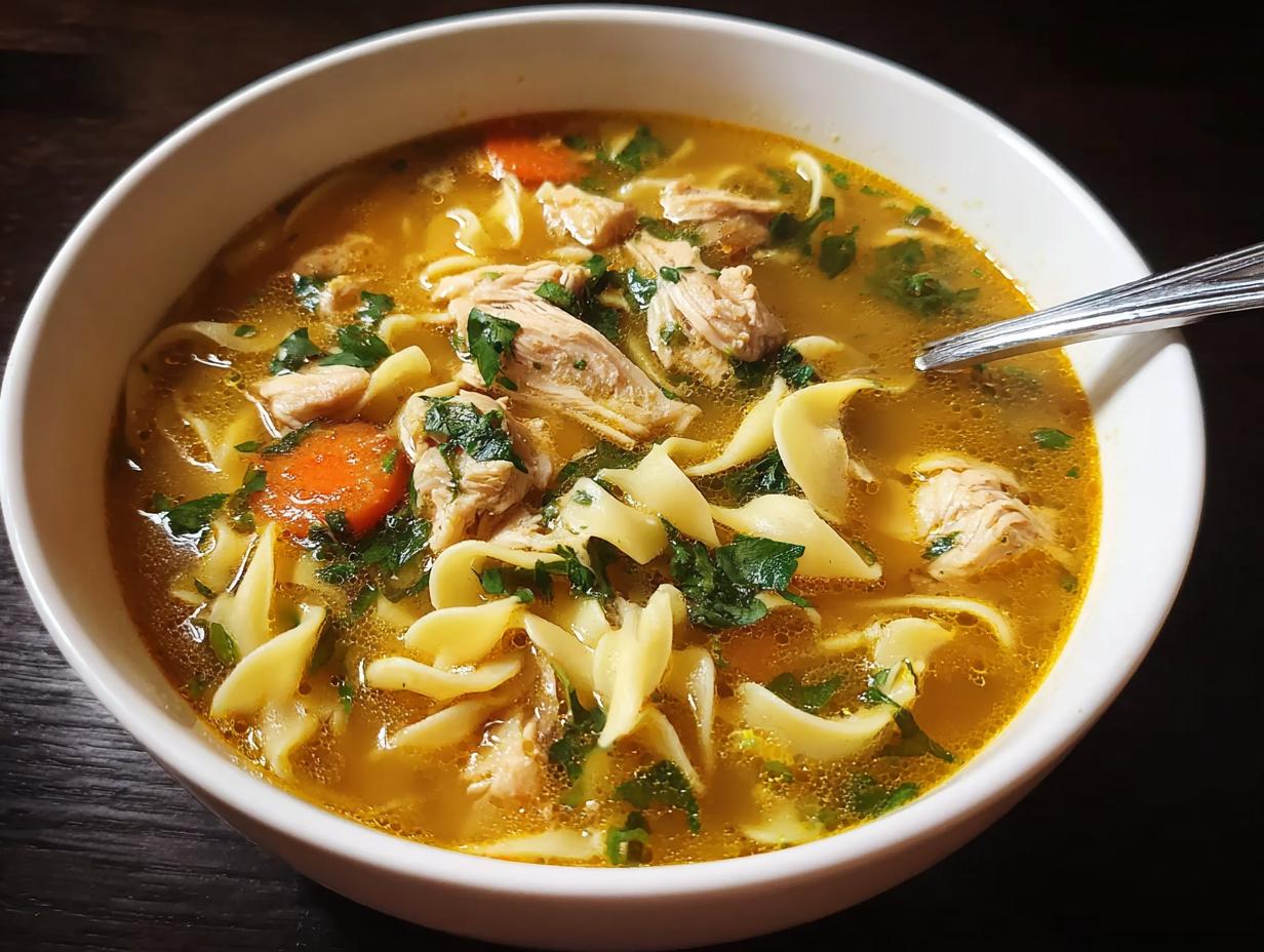 Amazing Chicken Noodle Soup Stove Recipe - Chicken Noodle Soup Stove - simmering pot