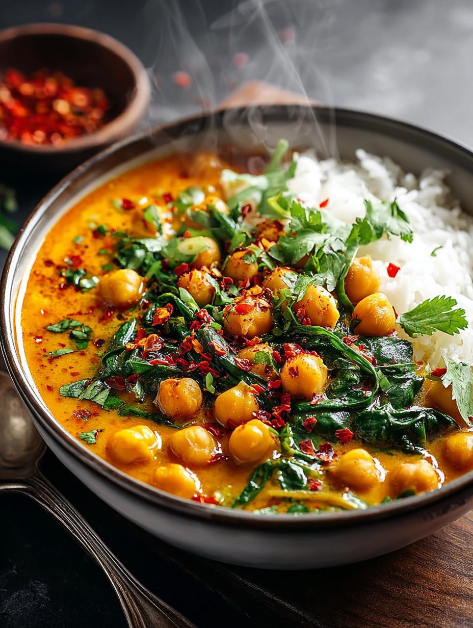 Delicious Chickpea Coconut Curry in 25 Minutes 4 Delicious Chickpea Coconut Curry in 25 Minutes - Chickpea Coconut Curry - main visual representation