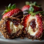 Chocolate Cheesecake Stuffed Strawberries