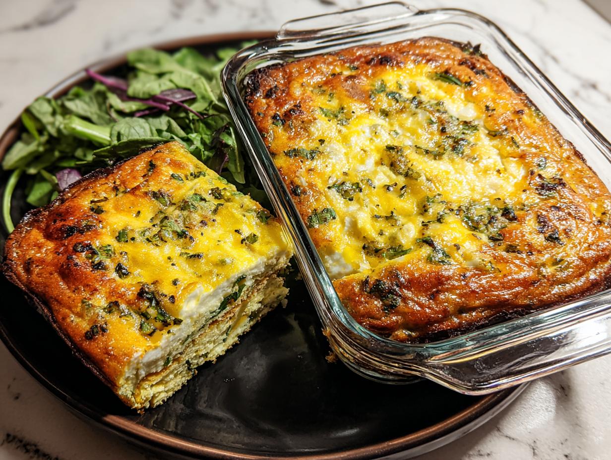 Amazing Cottage Cheese Egg Bake: 8 Servings - Cottage Cheese Egg Bake - main visual representation