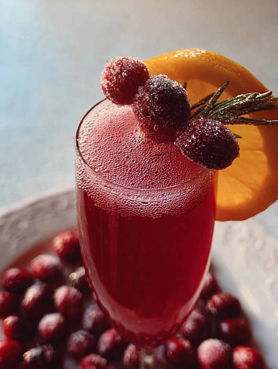 Cranberry Mimosa: 1 Amazing Holiday Brunch Drink - Cranberry Mimosa - additional detail