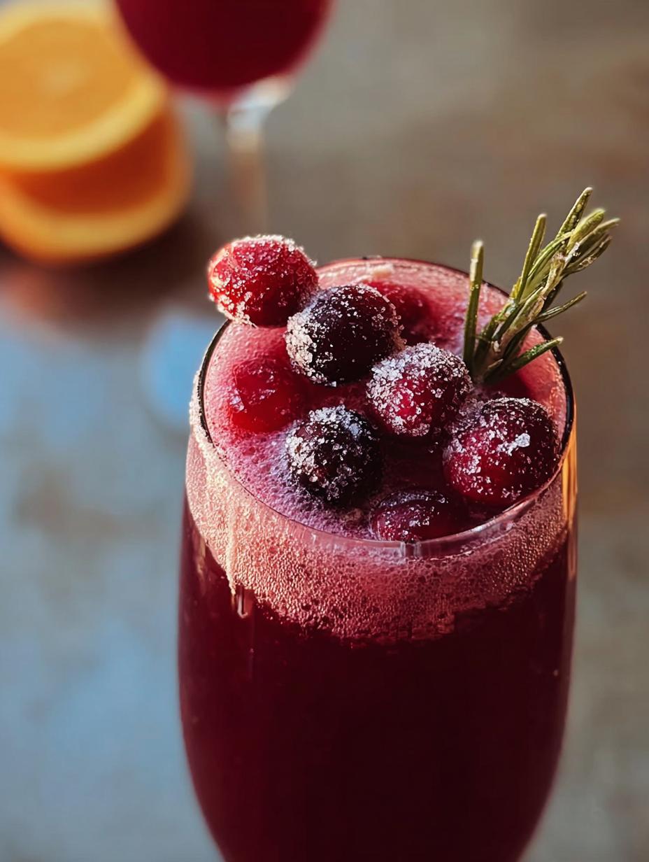 Cranberry Mimosa: 1 Amazing Holiday Brunch Drink - Cranberry Mimosa - additional detail