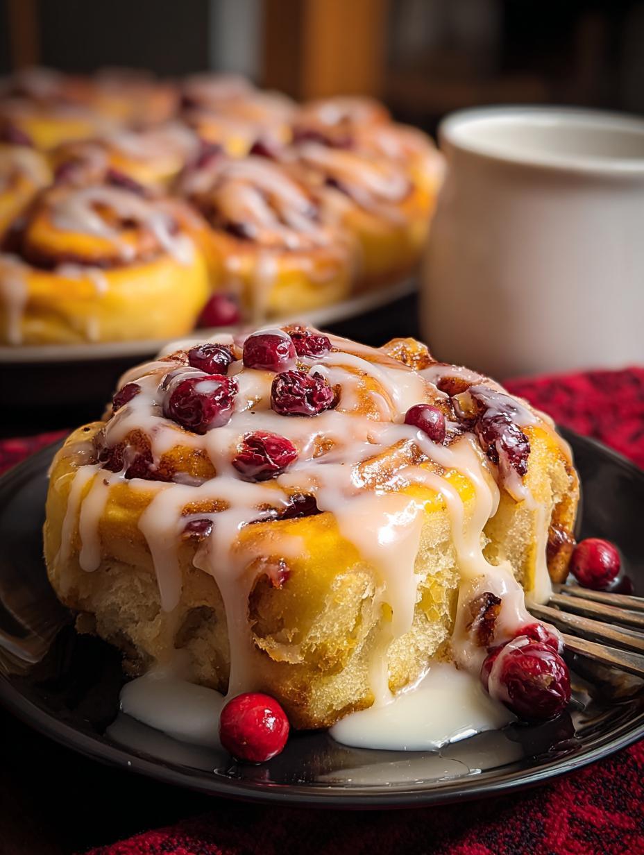 Cranberry Orange Sweet Rolls being assembled with filling