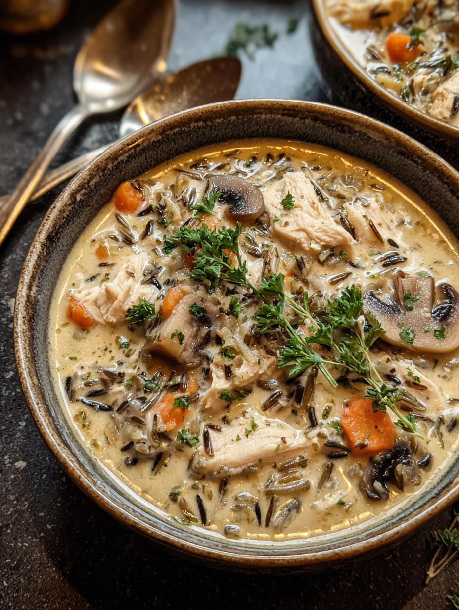 Perfect Creamy Mushroom Chicken Wild Rice Soup 7 Perfect Creamy Mushroom Chicken Wild Rice Soup - Creamy Mushroom Chicken Wild - additional detail