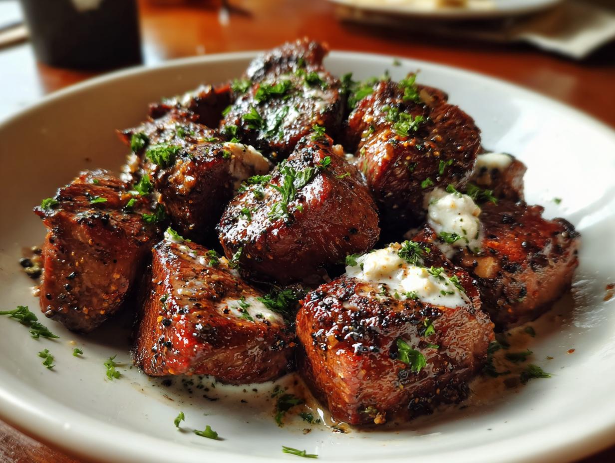 Creamy Peppercorn Steak Bites