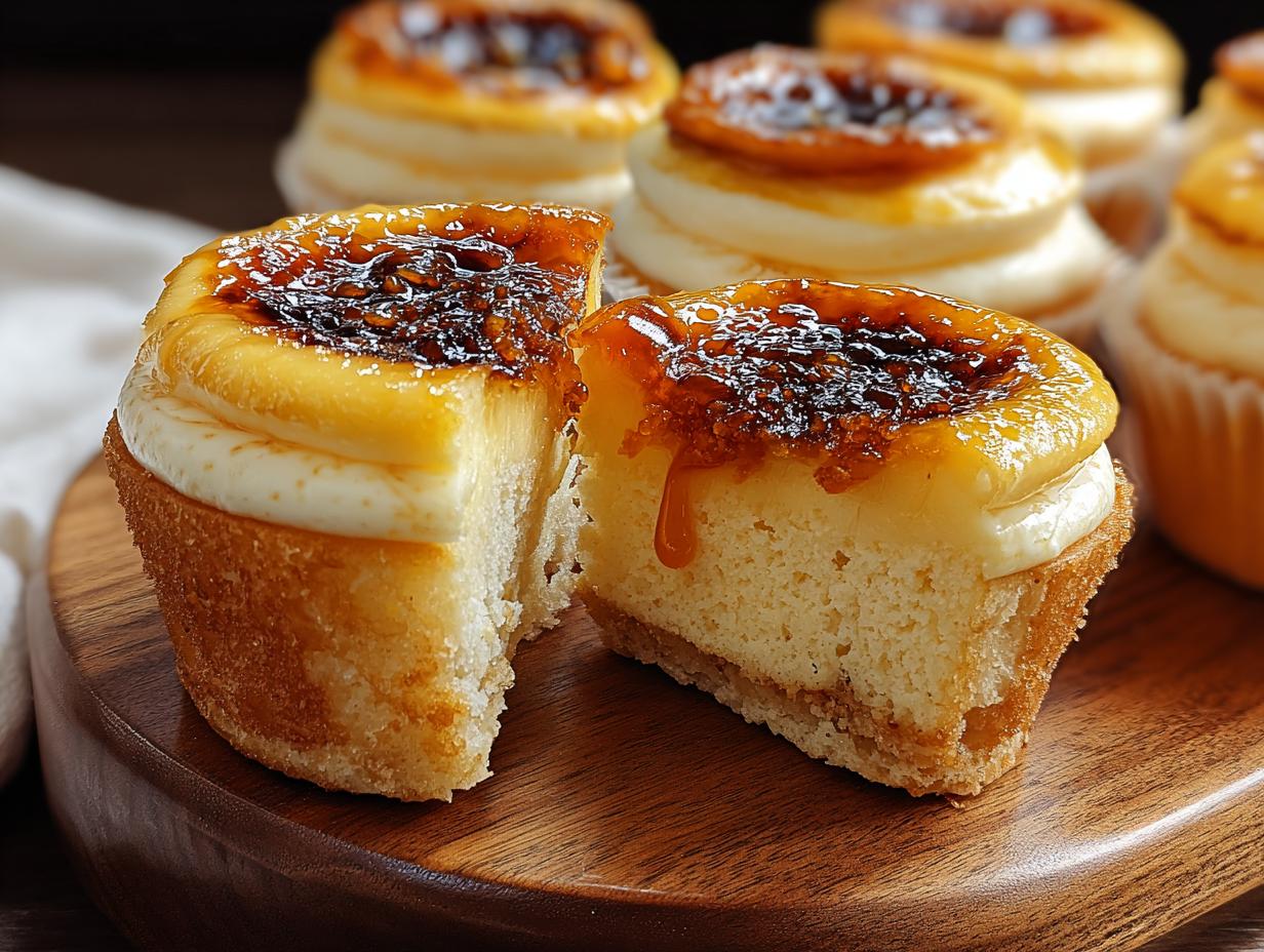 Creme Brulee Cheesecake Cupcakes: 7 Amazing Tips 7 Close-up of a Creme Brulee Cheesecake Cupcake with a perfectly caramelized sugar topping