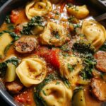 Crockpot Sausage Tortellini Soup