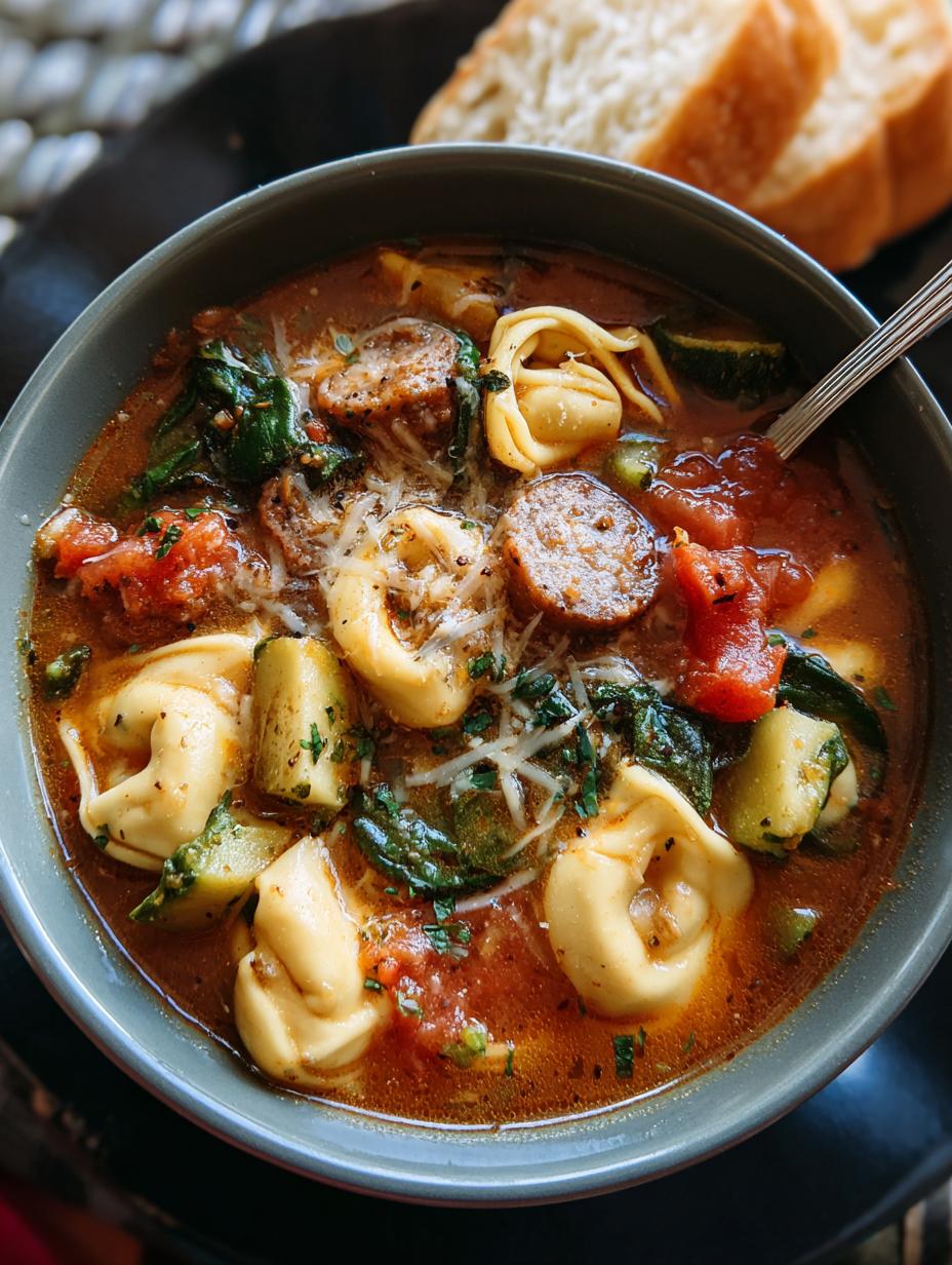 Amazing Crockpot Sausage Tortellini Soup 30-Minute Meal - Crockpot Sausage Tortellini Soup - additional detail