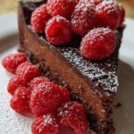 Flourless Chocolate Torte Raspberries