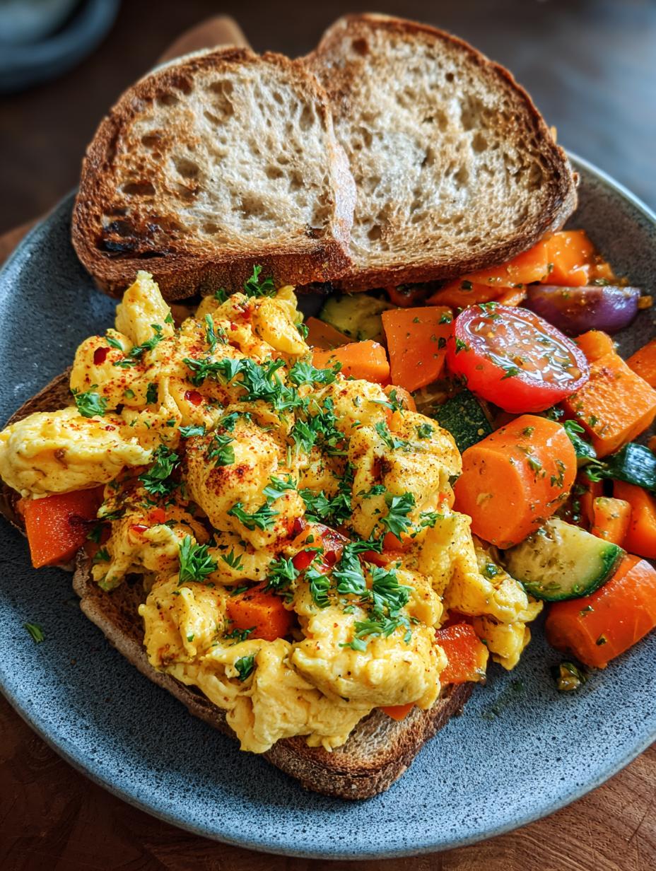 Fluffy Scrambled Eggs Toast: Heavenly 20-Min Breakfast - Close-up of fluffy scrambled eggs on toast