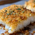 Garlic Parmesan Crusted Halibut