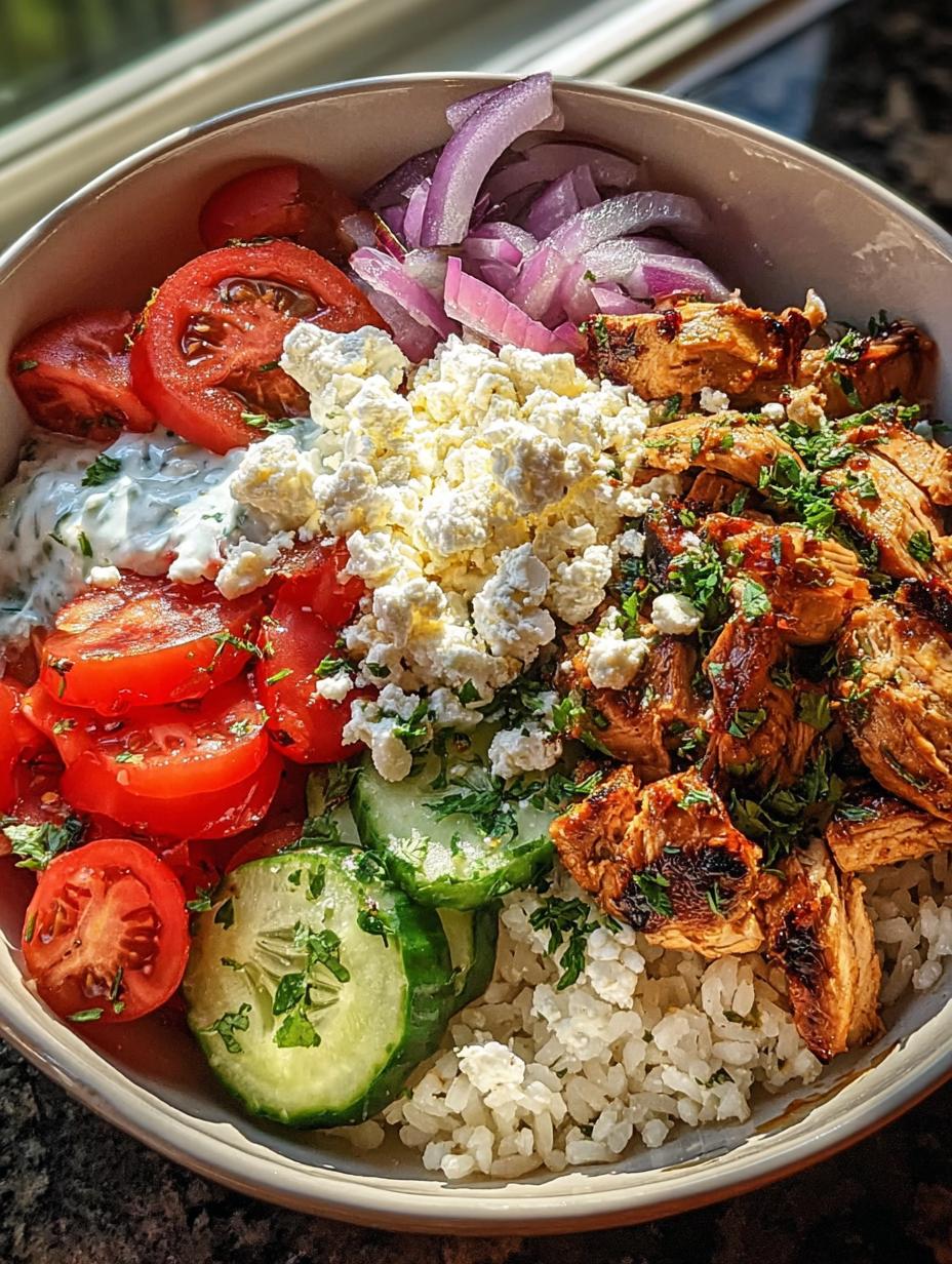 Greek Chicken Gyro Bowls