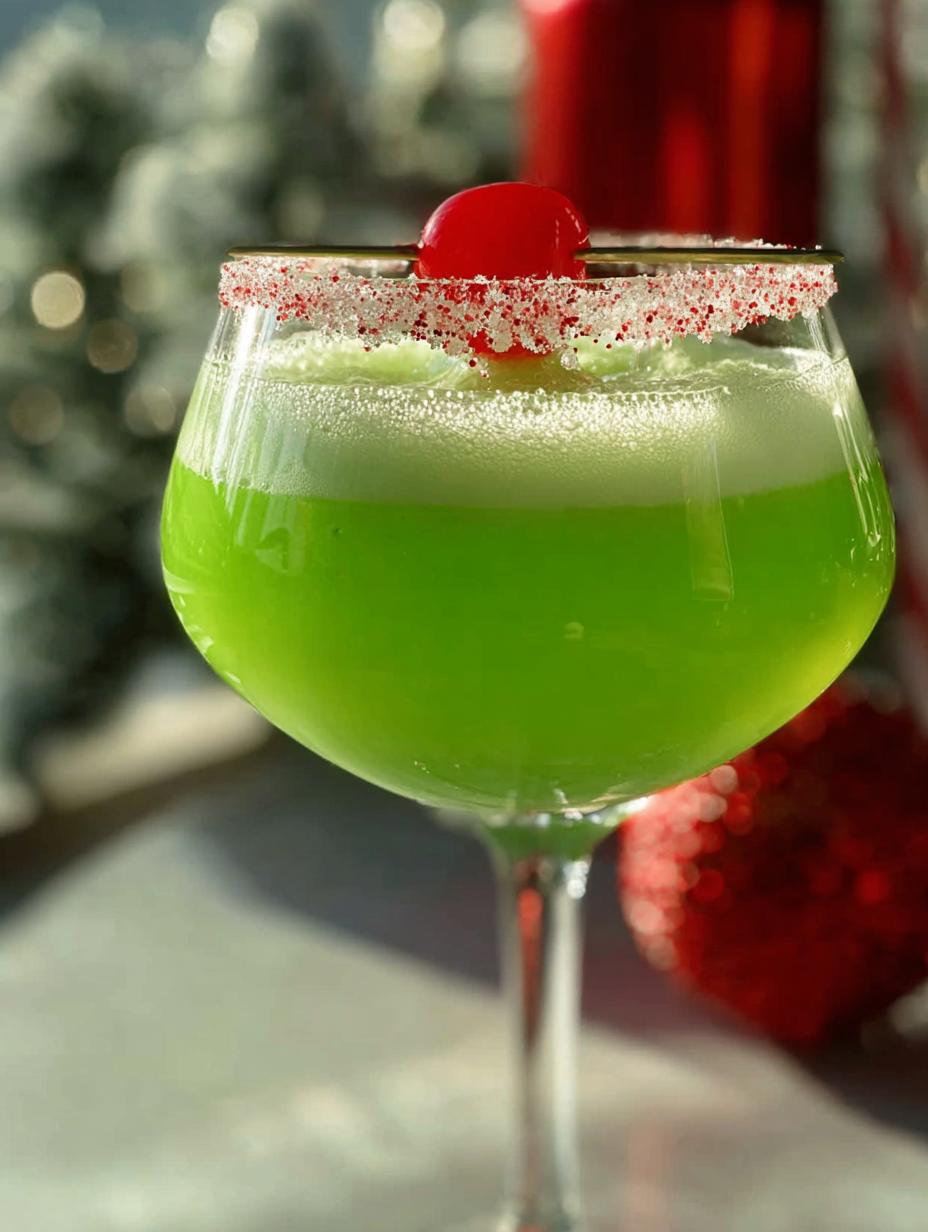 Grinch Drink: 5 Minute Refreshing Holiday Cheer - Grinch Drink - additional detail