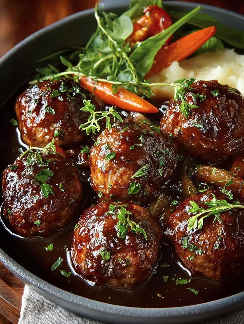 Delicious Guinness Gravy Meatballs for Comforting Dinners 4 Delicious Guinness Gravy Meatballs for Comforting Dinners - Guinness Gravy Meatballs - main visual representation