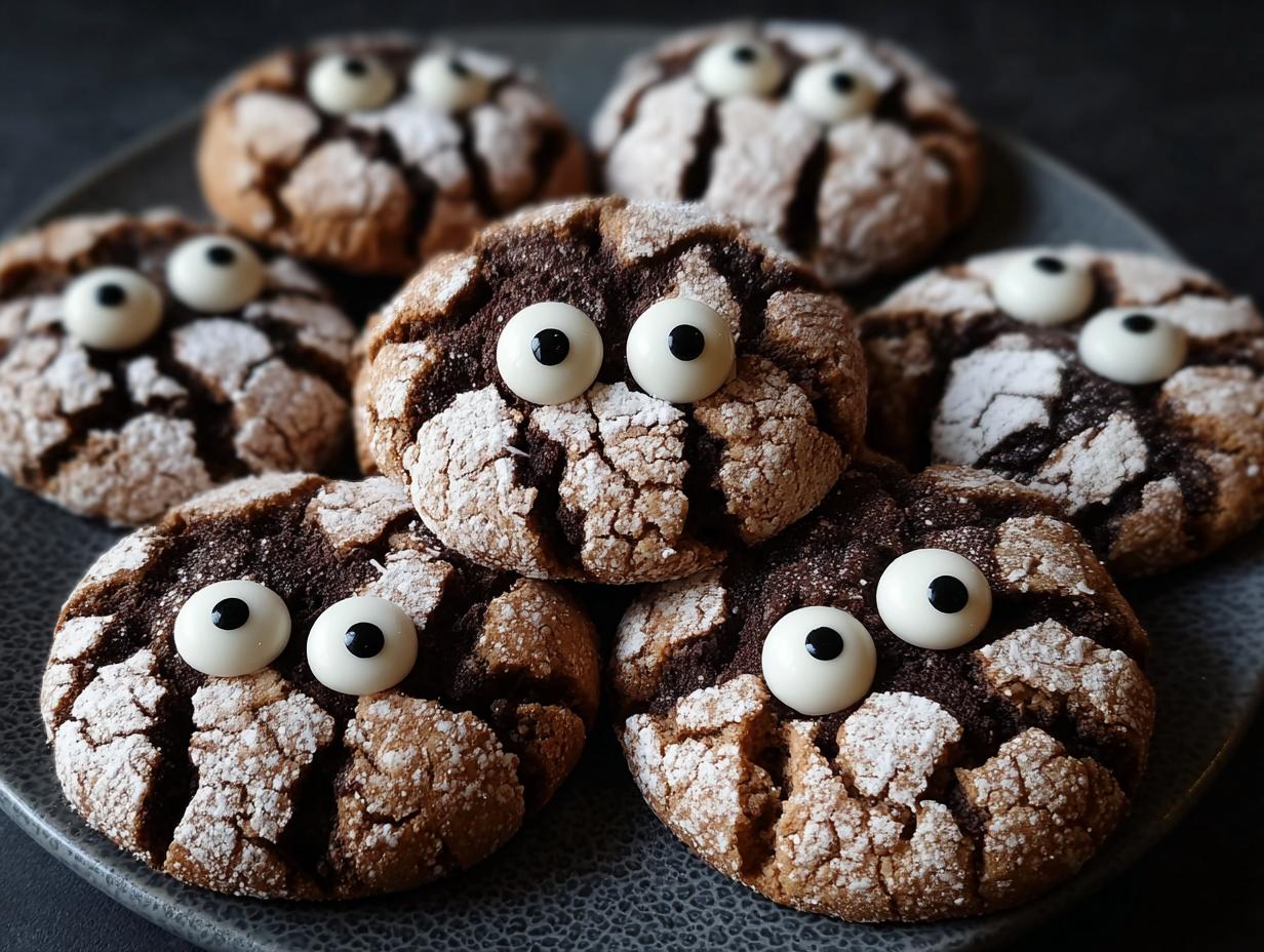 Halloween Crinkle Cookies