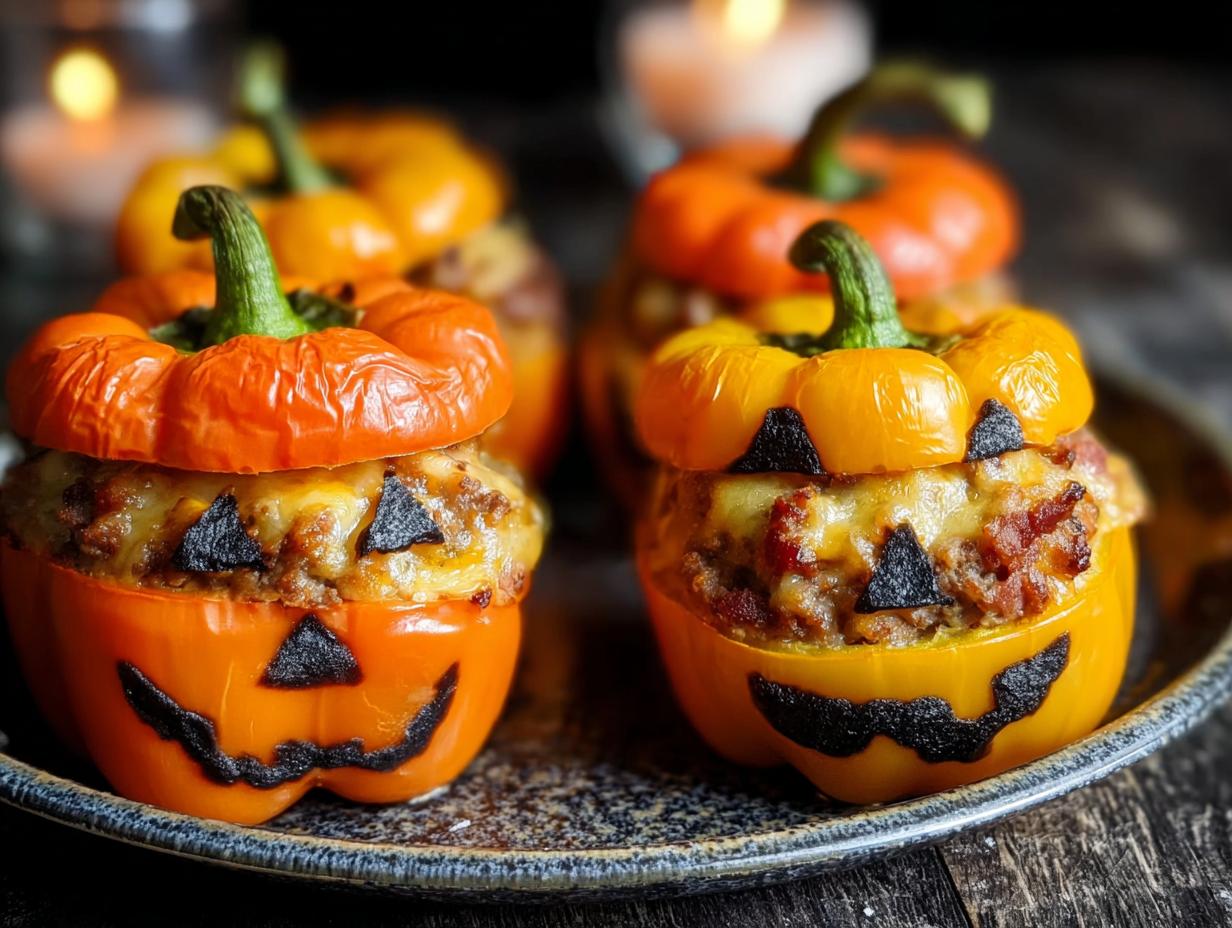 Halloween Stuffed Peppers: Deliciously Spooky Dinner 4 Halloween Stuffed Peppers: Deliciously Spooky Dinner - Halloween Stuffed Peppers - main visual representation
