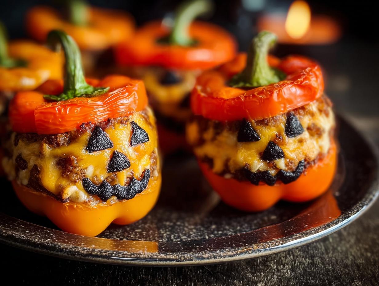 Halloween Stuffed Peppers