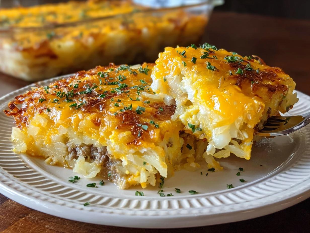 Amazing Hashbrown Egg Casserole: 6 Hearty Servings - Hashbrown Egg Casserole - additional detail