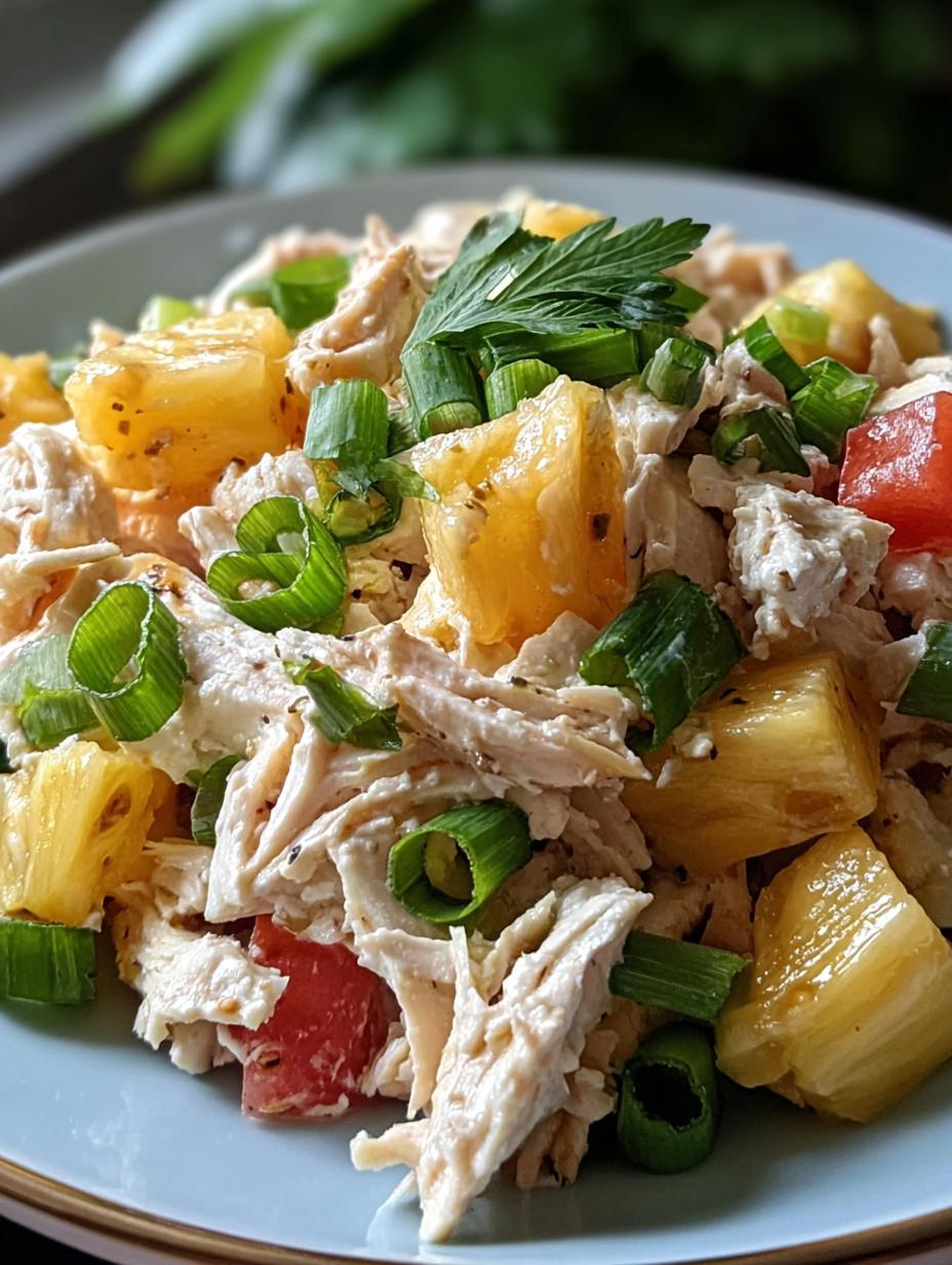 Hawaiian Chicken Salad: 5 Tropical Twists 6 Hawaiian Chicken Salad: 5 Tropical Twists - Hawaiian Chicken Salad - additional detail