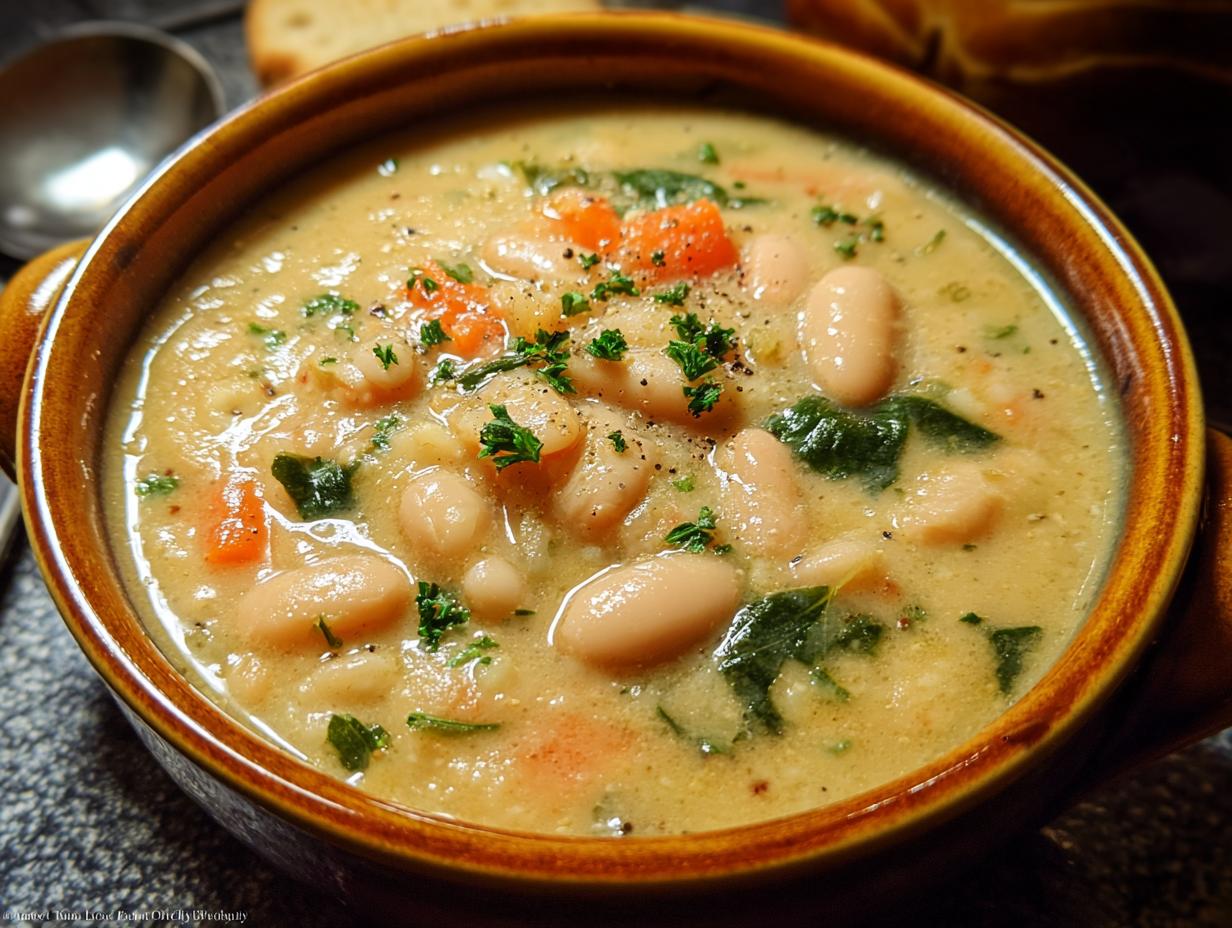 High Protein White Bean Soup: 13g Power - High Protein White Bean - ingredients laid out