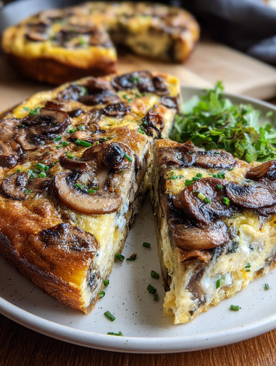 Holiday Frittata Mushrooms Gruyere