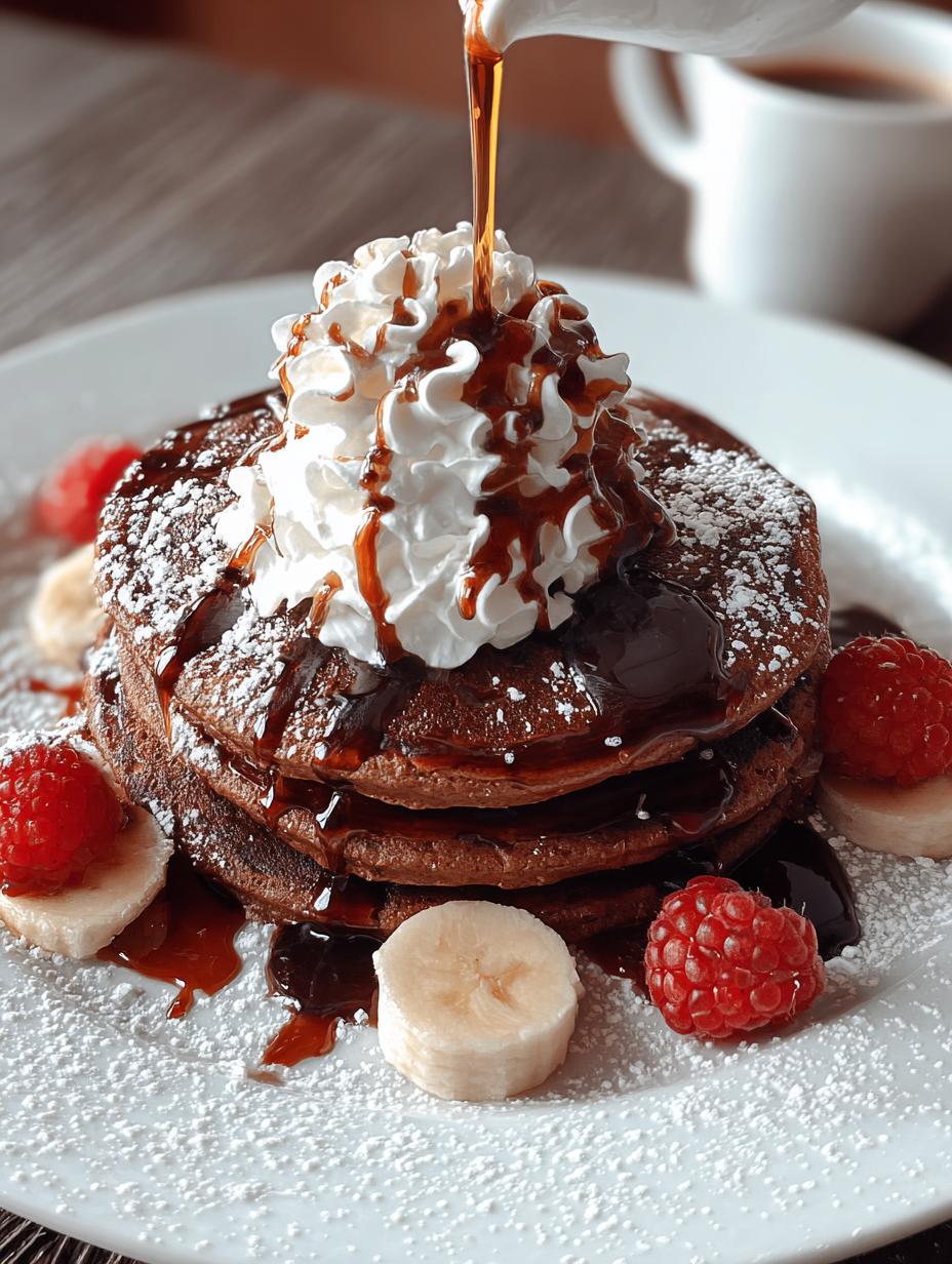 Hot Fluffy Chocolate Pancakes: Joyful Delicious Recipe 5 Hot Fluffy Chocolate Pancakes: Joyful Delicious Recipe - Hot Fluffy Chocolate Pancakes - additional detail