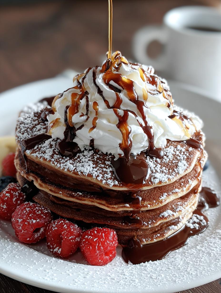 Hot Fluffy Chocolate Pancakes