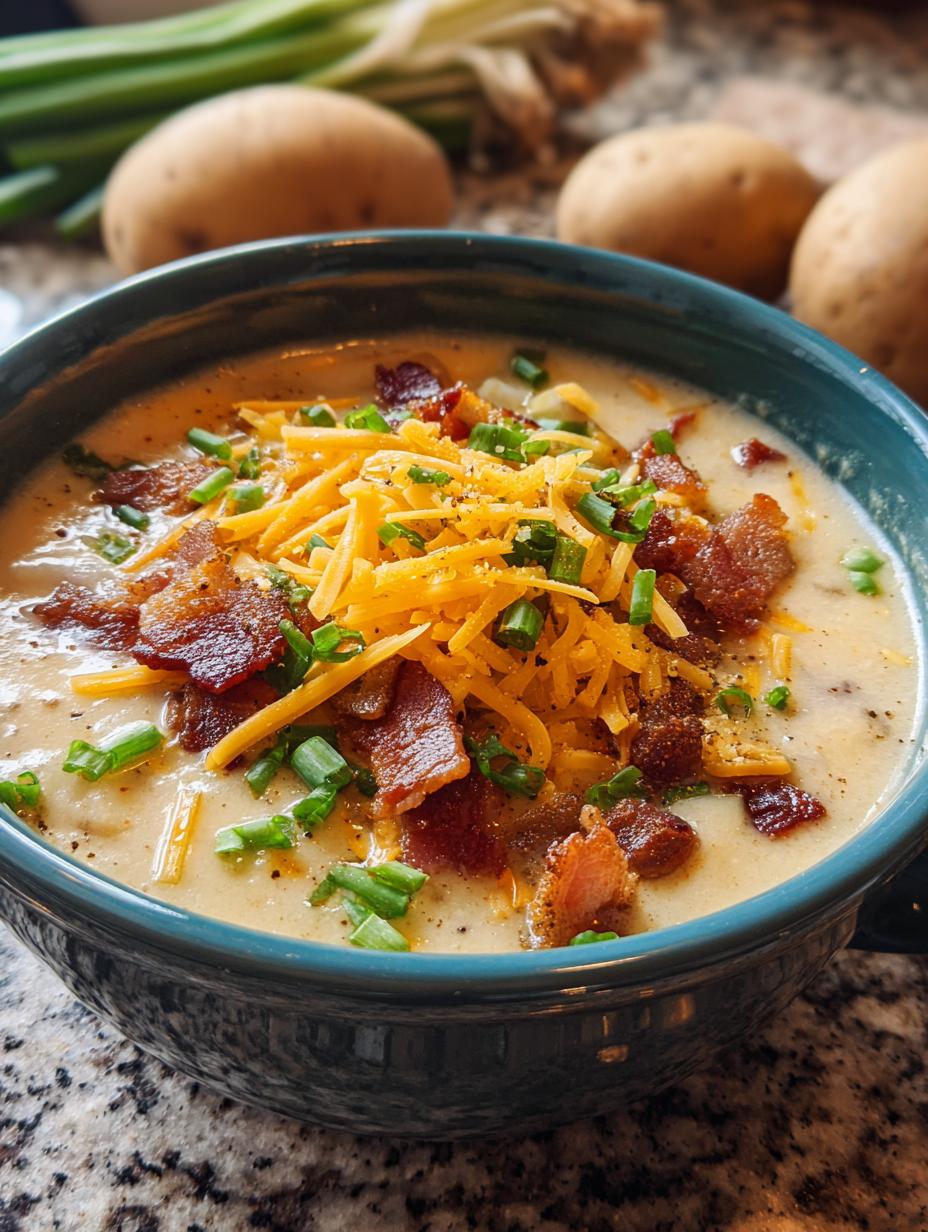 Amazing Loaded Baked Potato Soup in 15 Minutes - Loaded Baked Potato Soup - additional detail