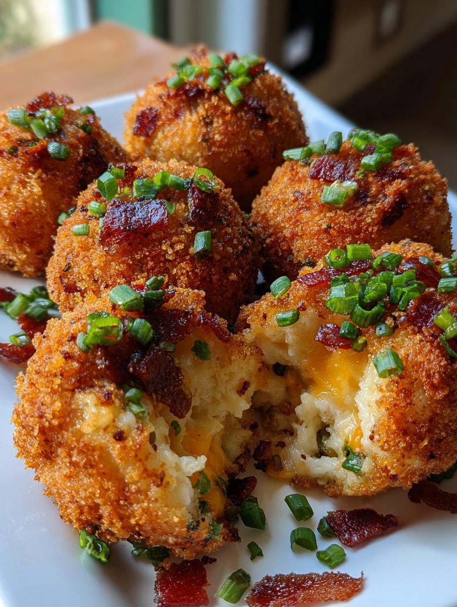Loaded Mashed Potato Balls: Crispy, Cheesy Bliss - Loaded Mashed Potato Balls - additional detail