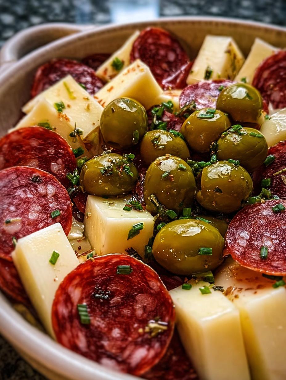 Marinated Cheese Appetizer Salami