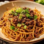 Mongolian Ground Beef Noodles