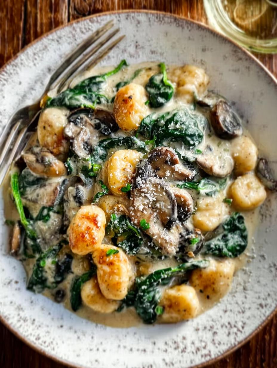 Mushroom Gnocchi: Simply Divine 30-Min Meal 5 Mushroom Gnocchi: Simply Divine 30-Min Meal - Creamy mushroom gnocchi served in a bowl