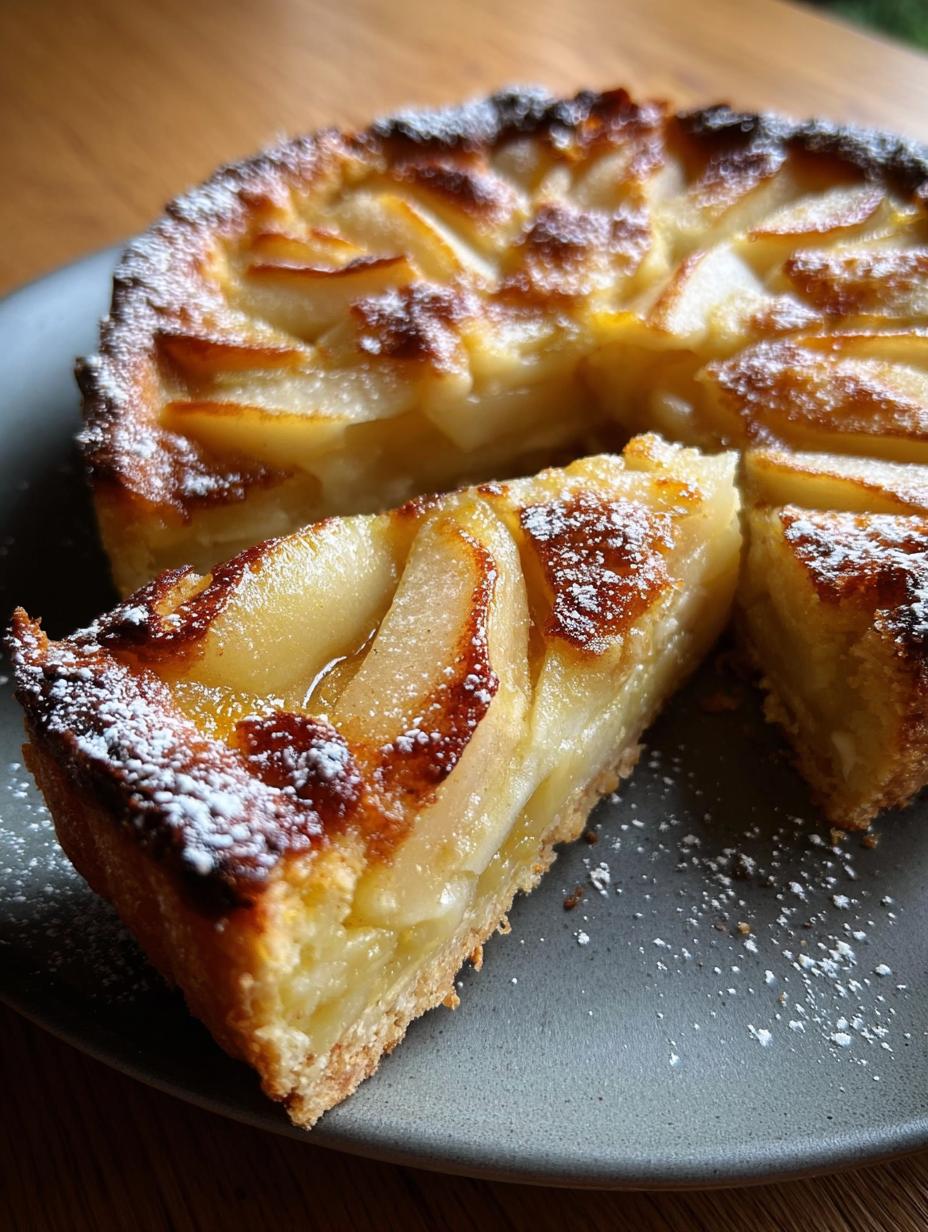 Pear Frangipane Tart Steps