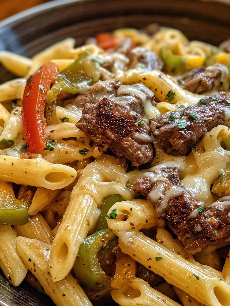 Philly Cheese Steak Pasta