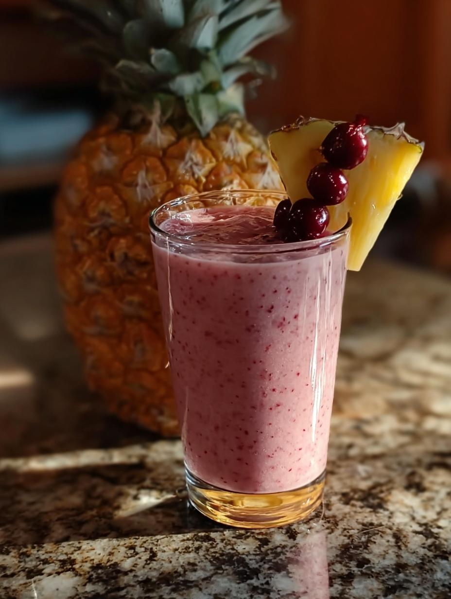 Pineapple Cranberry Smoothie - A vibrant and refreshing tropical drink