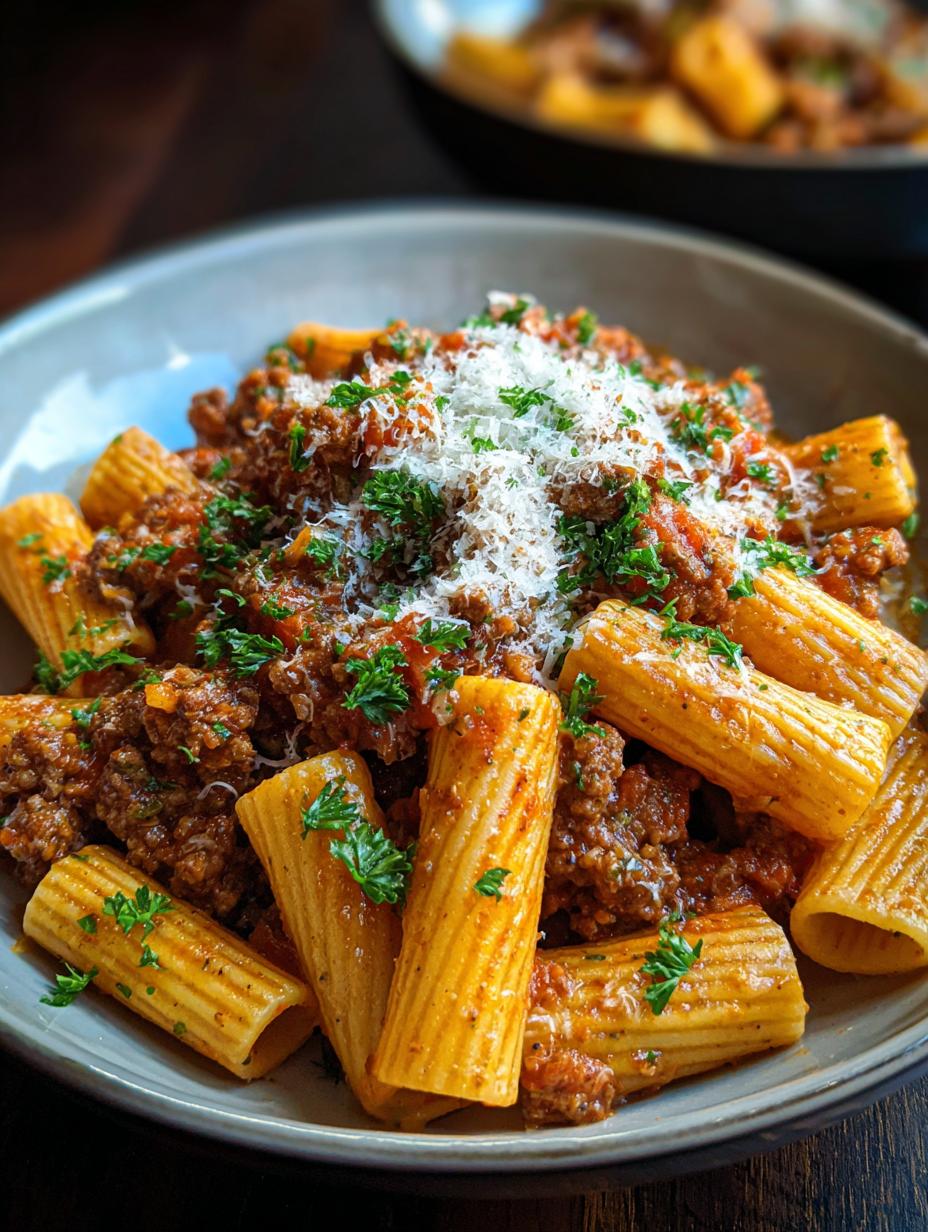 Best Rigatoni Bolognese: 1 Secret for Amazing Flavor - Rigatoni Bolognese - additional detail