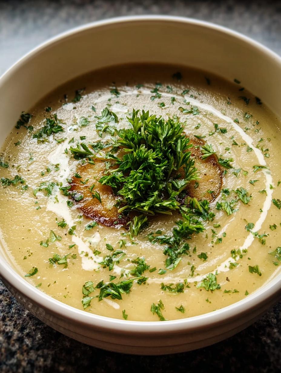 Roasted Celery Potato Soup