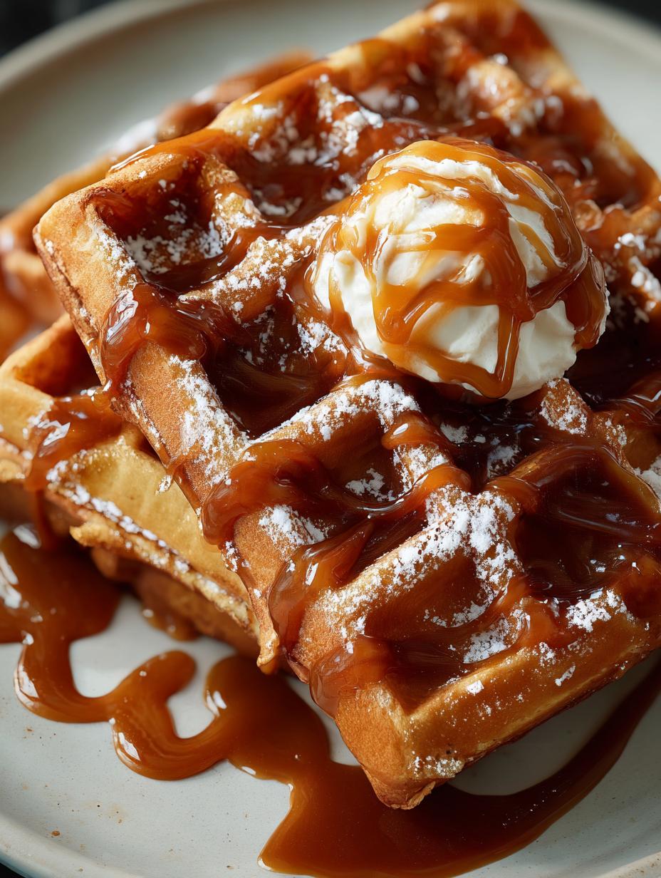 Amazing Salted Caramel Waffles: 1 Blissful Bite - Salted Caramel Waffles - additional detail