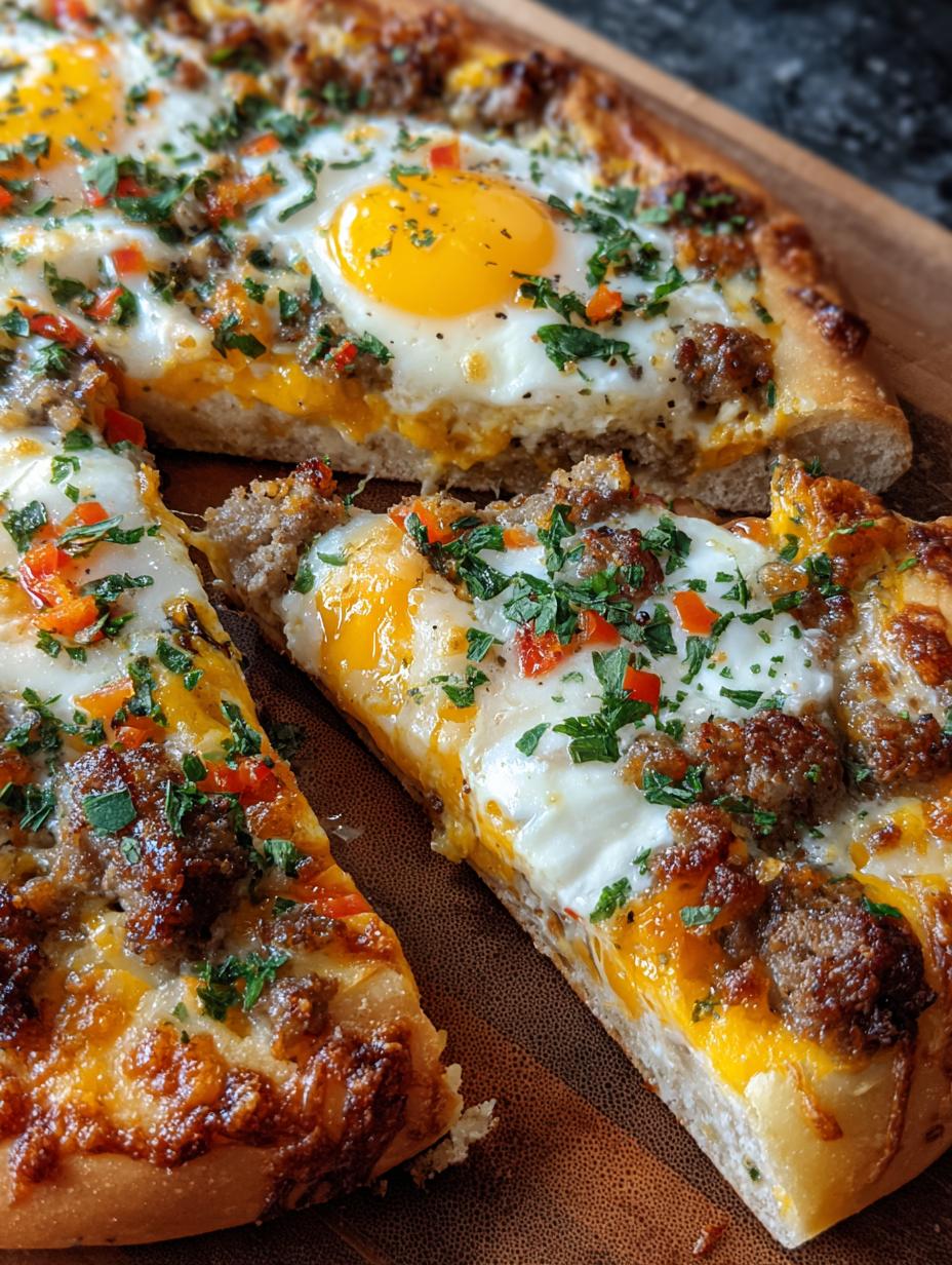 Sausage Egg Breakfast Pizza