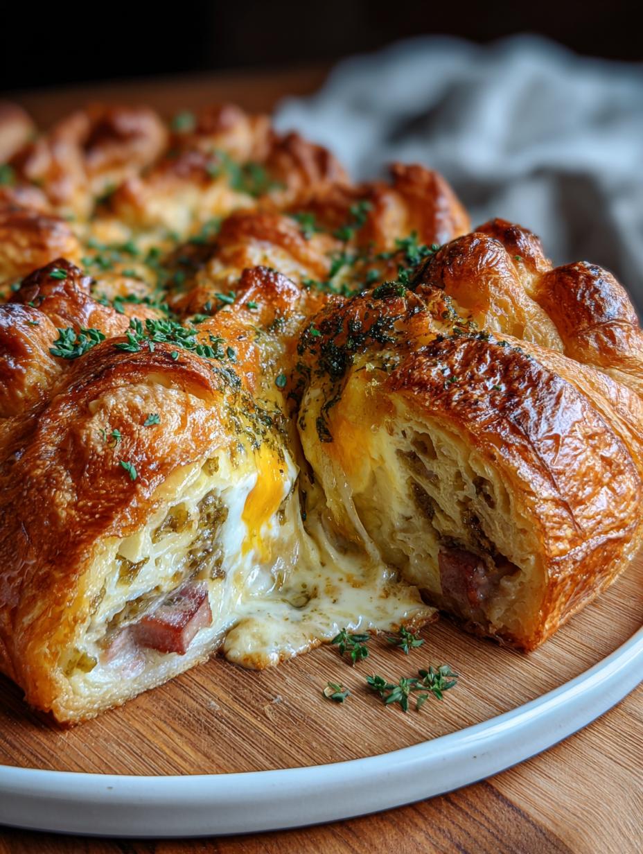 Savory Croissant Breakfast Bake: 6-Ingredient Bliss - Savory Croissant Breakfast Bake - main visual representation