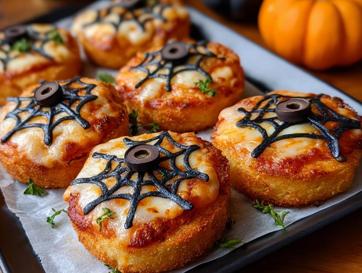 Spiderweb Pizza Bites: 1 Creepy, Cheesy Must-Make - Spiderweb Pizza Bites - additional detail