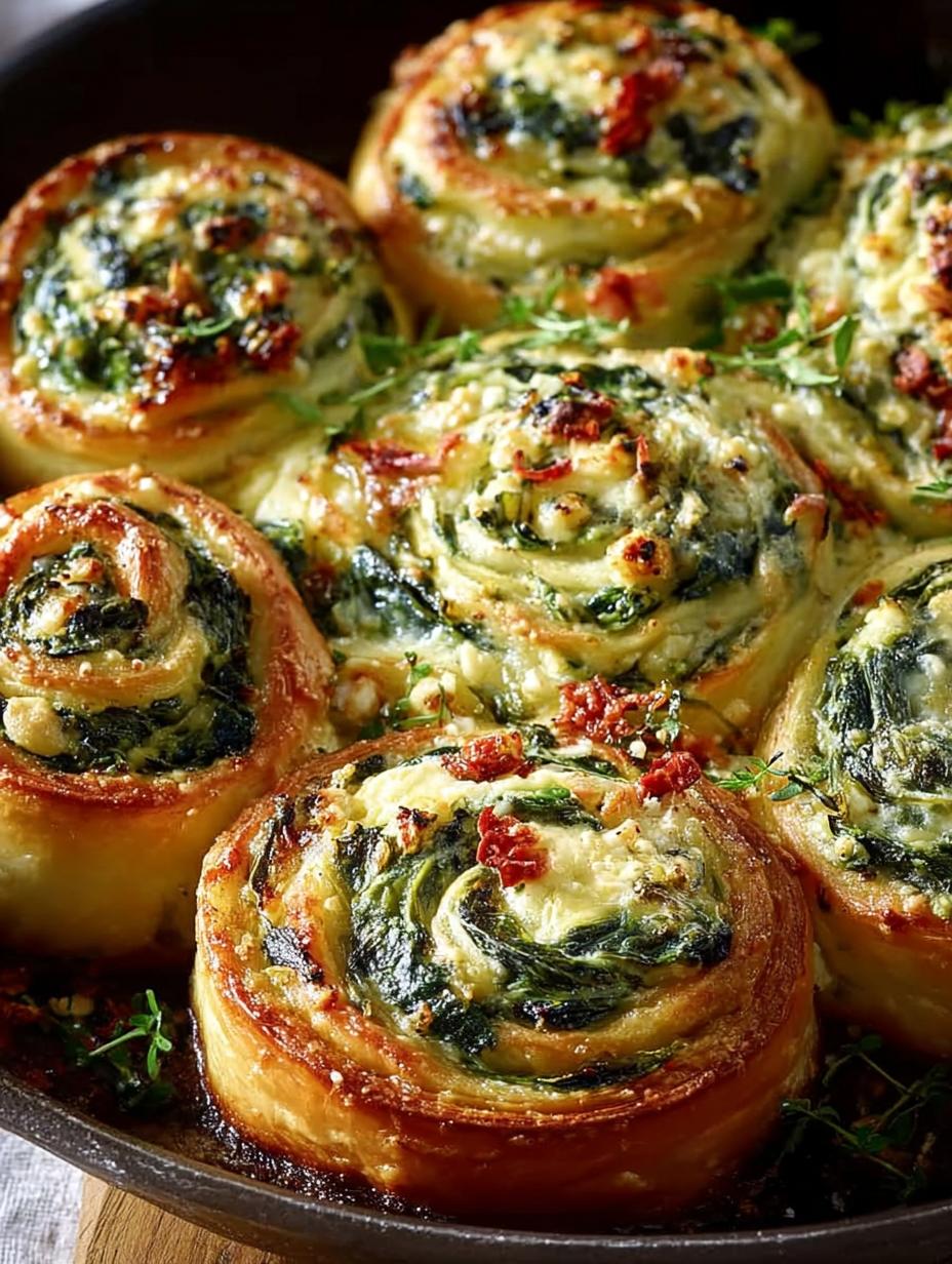 Delicious Spinach Artichoke Swirls for Your Next Gathering - Spinach Artichoke Swirls - main visual representation