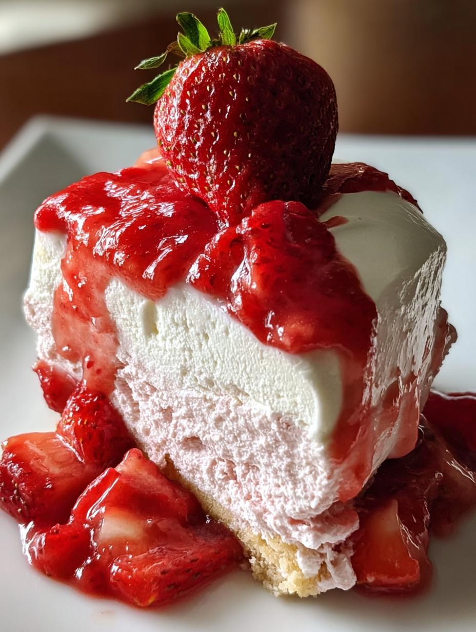 Strawberry Mousse Strawberry Sauce