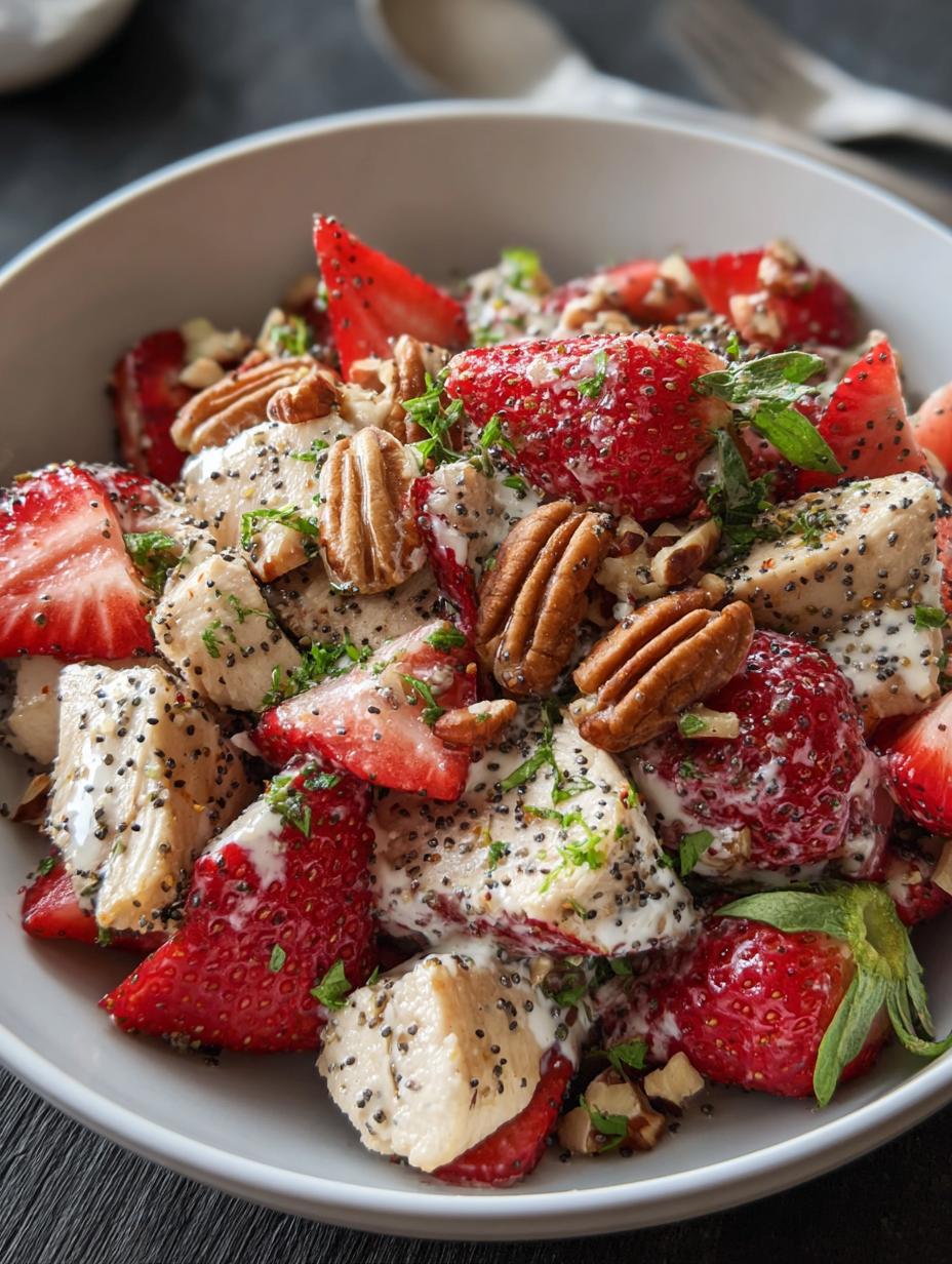 Amazing Strawberry Poppyseed Chicken Salad - Strawberry Poppyseed Chicken Salad - additional detail